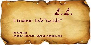 Lindner László névjegykártya